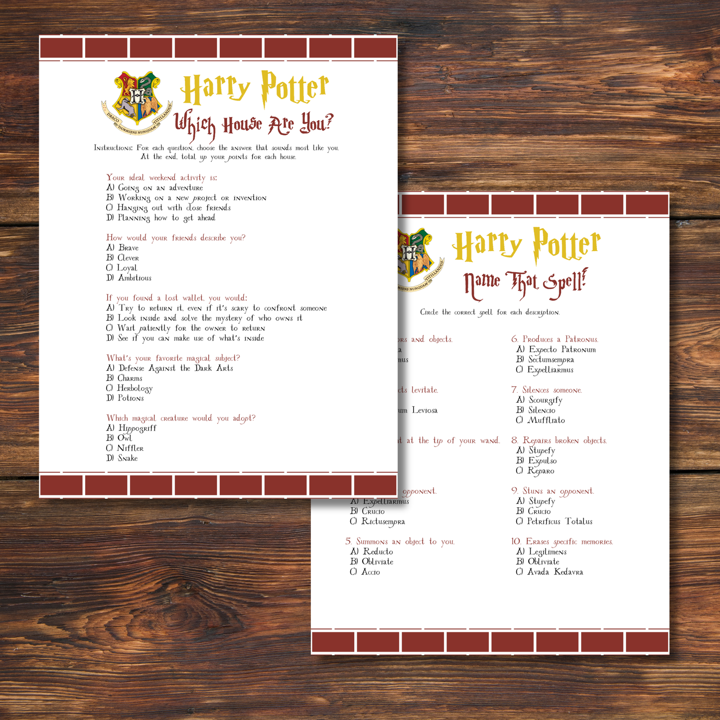 Wizard Printable Games – Magical Party Games for Kids & Family