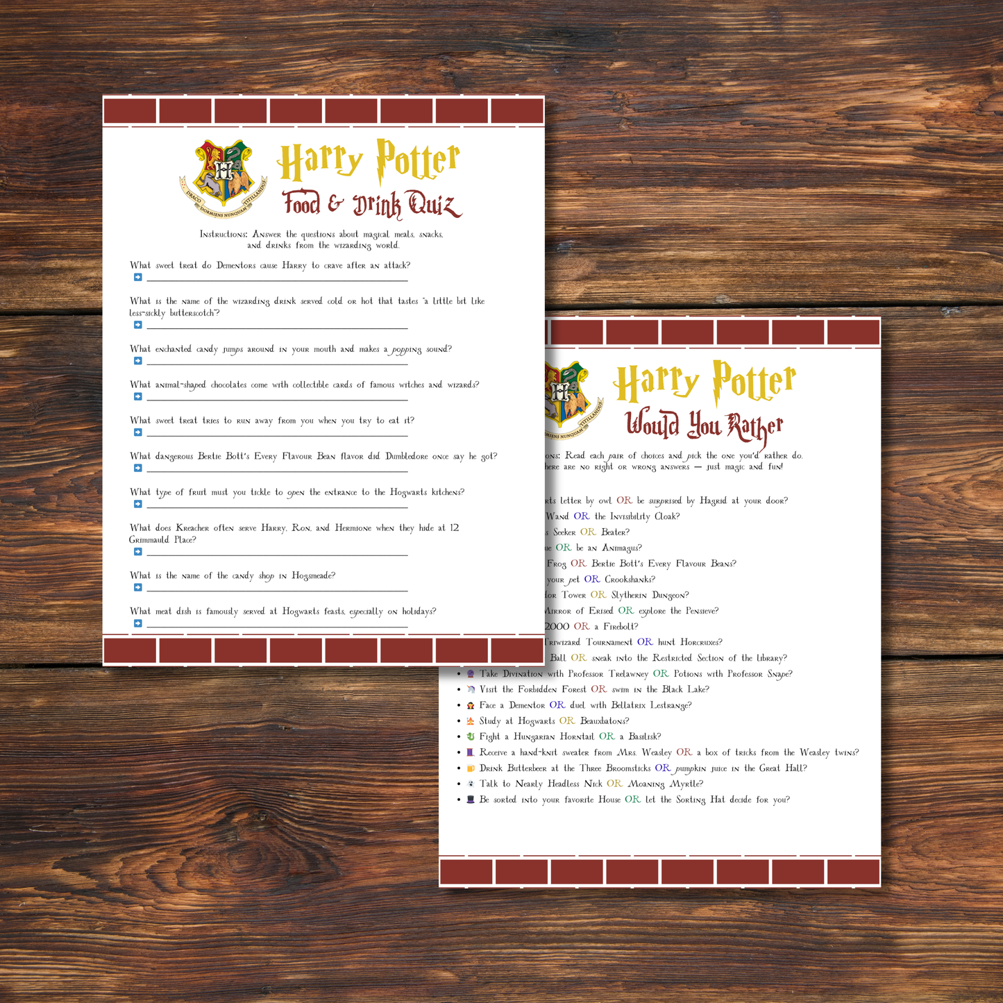 Wizard Printable Games – Magical Party Games for Kids & Family