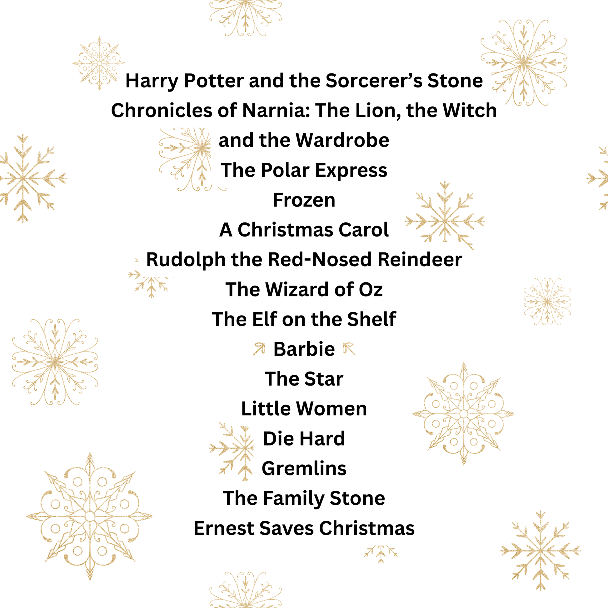 Christmas movie night printable bundle for family traditions, holiday parties, and movie marathons.