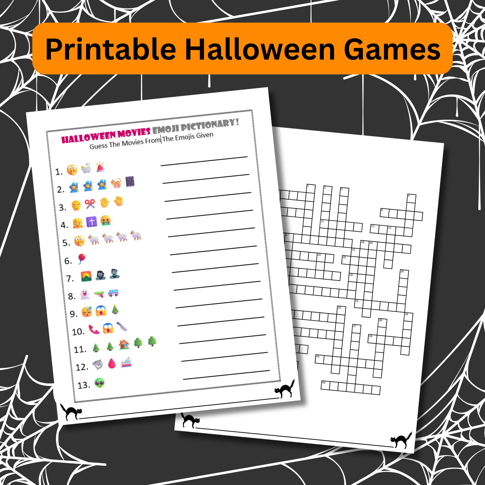 Halloween Games Bundle with 8 Printable Halloween Party Games