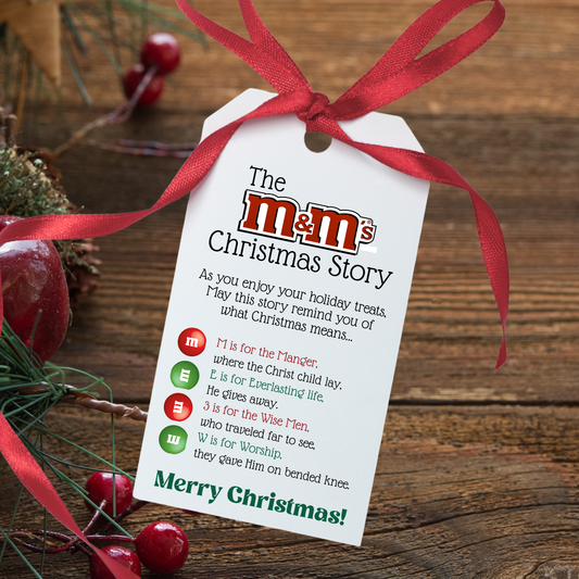 M&M's Christmas Story Gift Tags | Printable Instant Download