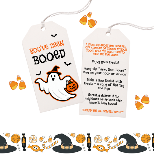You’ve Been Booed Printable Kit | Halloween Gift Tags & Boo Sign Bundle | Instant Download