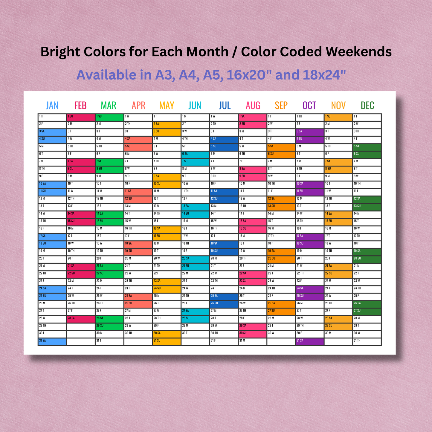 2026 Calendar Year Planner – Printable Yearly Planner Template