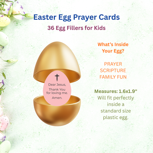Easter Egg Prayer Cards – Printable Christian Easter Egg Fillers