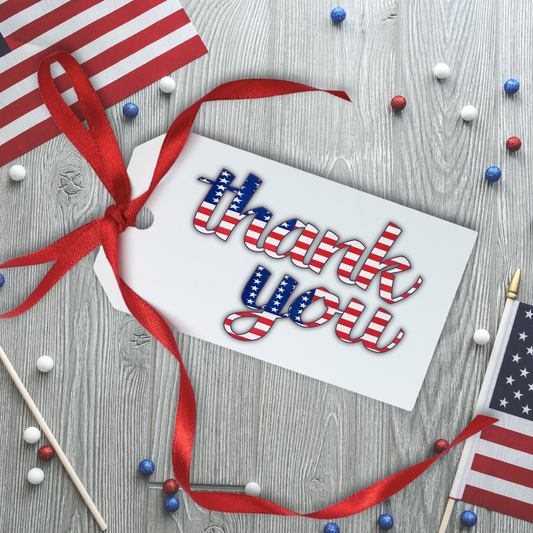 Patriotic Thank You Gift Tags – Printable 4th of July Tags
