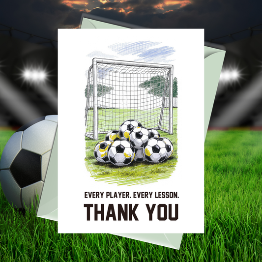 Soccer Thank You Coach Card Template 5x7 Editable | Team Coach Appreciation Card | Printable Sports Thank You Card | Canva Template